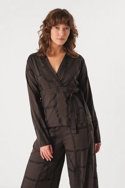 SKFK SKFK Wickelbluse Deiane - Kintsugi Brown