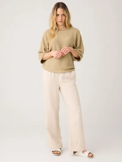 KnowledgeCotton Apparel KnowledgeCotton Apparel POSEY weite, mittelhohe Leinenhose - GOTS/Vegan