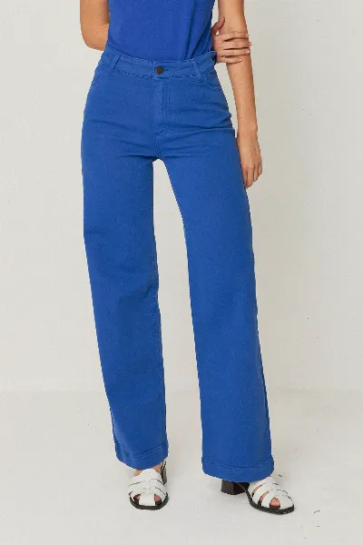 SKFK SKFK Damen vegan Hose Ainhize Blau