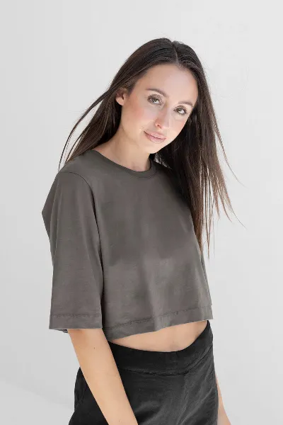 Marenika Marenika Damen vegan Crop Top Elisa Olive