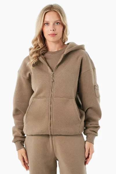 ORGANICATION ORGANICATION Herren vegan Hoodie Full Zip Jenna Gravel