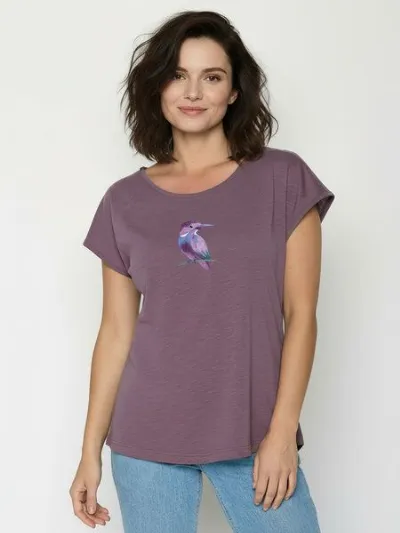 GreenBomb GREENBOMB Bird Look Cool - Lässiges T-Shirt aus Bio-Baumwolle / hochwertiger Print / GOTS / Fair & Vegan