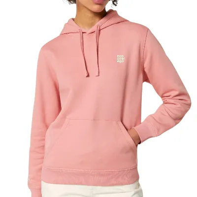 Inaska Inaska Damen vegan Hoodie Unisex Eco Statement Weiches Rosa Creme
