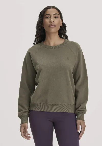 hessnatur hessnatur Loungewear Sweatshirt Relaxed aus Bio-Baumwolle mit recycelter Baumwolle - grün