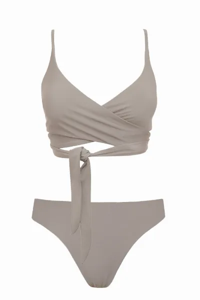 Anekdot Anekdot Damen vegan Lin + Skyline Slim Bikini Set Mosaic