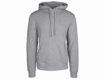 MELA MELA Bio-Herren-Hoodie 'TICAN' mit aufgesetzten Fronttaschen, grau melange,