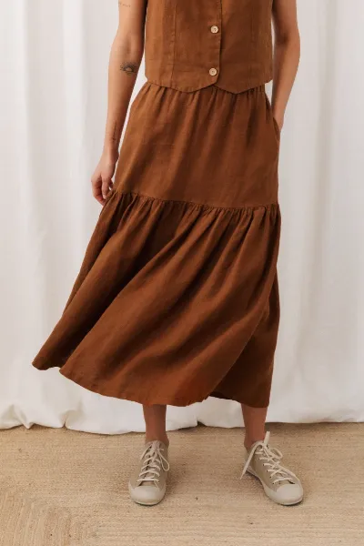 TWOTHIRDS TWOTHIRDS Damen vegan Rock Lehman Umber