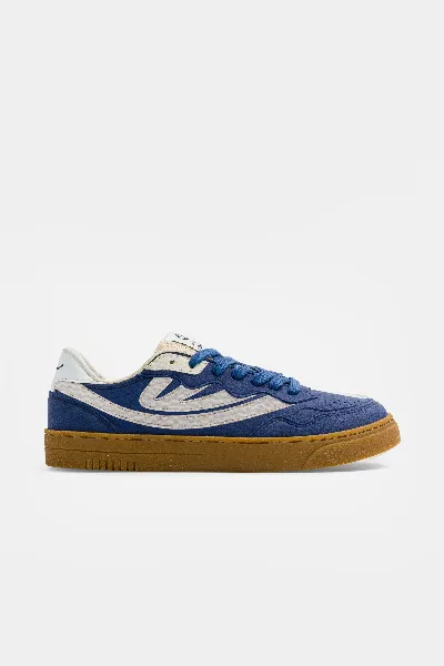 MoEa MoEa Herren vegan Sneaker Veyron Low Blau/Creme-Pilz