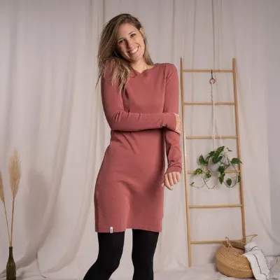 Vresh Clothing Vresh Clothing Vlora - Langarmkleid aus Biobaumwolle
