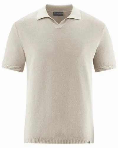 HempAge HempAge Herren Sommer Strick-Polo Hanf/Biobaumwolle