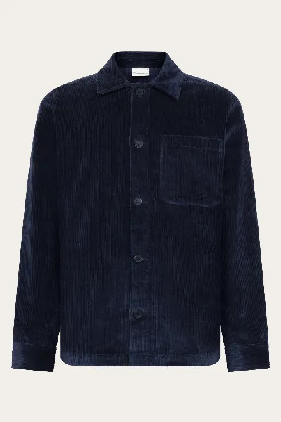 KnowledgeCotton Apparel KnowledgeCotton Apparel Herren vegan Overshirt Cord 8 Wales Night Sky Navy