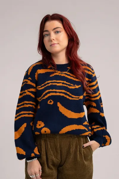 KOMODO KOMODO Damen vegan Pullover Tiger Hope Navy