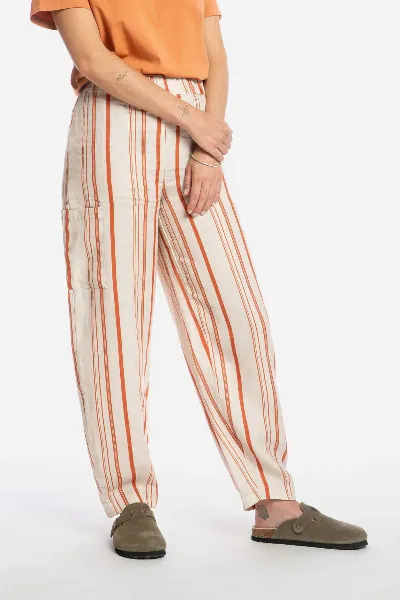 MATONA MATONA Damen vegan Hose Barrel Leg Gestreift