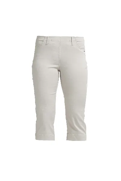 LAURIE LAURIE Damen vegan Hose Kelly Regular Capri Sl Grau Sand