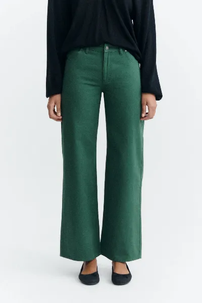 thinking mu Thinking MU Damen vegan Hose Kettan Handbestickt Niedrige Leibhöhe,