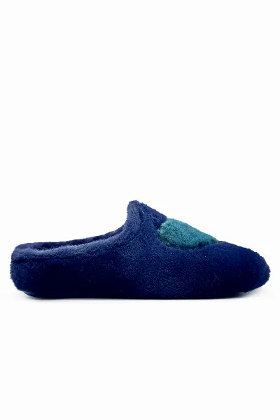 thies thies Damen vegan Hausschuhe Rec Heart Navy