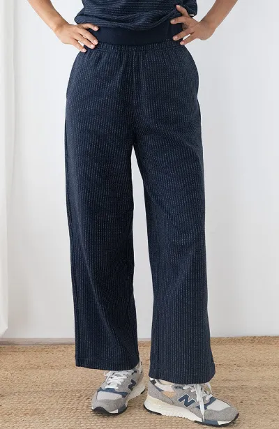 TWOTHIRDS TWOTHIRDS Damen vegan Hose Maipo Navy Stripes