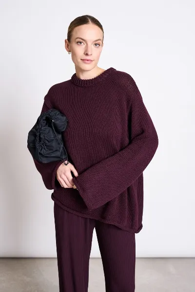 JAN N JUNE JAN 'N JUNE Damen vegan Pullover Sona Cherry Lacquer Rot