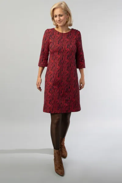 Marjolein Elisabeth Marjolein Elisabeth Damen vegan Jolein Rotes Zebra Kleid