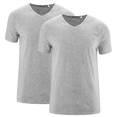 Living Crafts LIVING CRAFTS - Herren T-Shirt, 2er-Pack - Grau