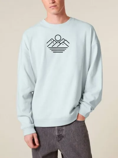 Human Family Human Family Bio Unisex oversize Sweatshirt - Mountain Silhouette