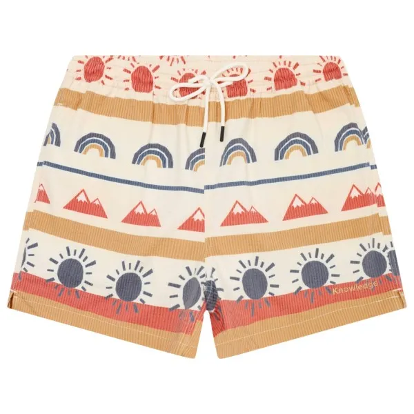 KnowledgeCotton Apparel KnowledgeCotton Apparel - Mid-Thigh Icon AOP Seersucker Swimshorts - Badehose