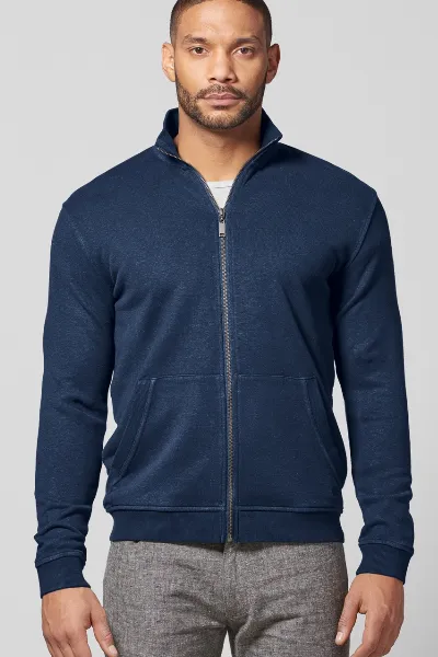HempAge Hempage Herren vegan Sweatjacke Marine