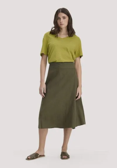 hessnatur hessnatur Rock Midi Regular aus reinem Leinen