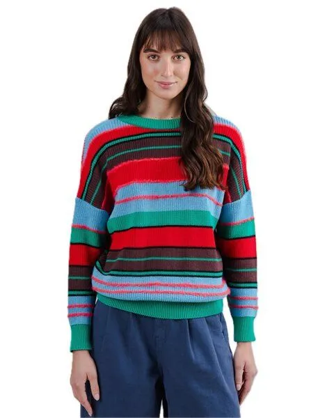 Brava Fabrics Brava Fabrics Strickpullover Batwing Multistriped