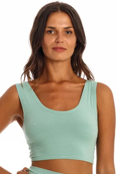RAVENS VIEW IBIZA RAVENS VIEW IBIZA Damen vegan Yoga Top Cameo Grün