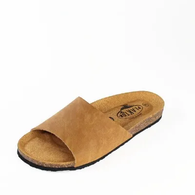 Plakton Plakton Vegane offene Damen Sandale BALA mit Korksohle (camel-tapir)