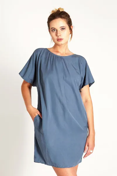 WiDDA WiDDA Damen vegan Kleid Spitze Blau