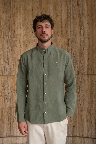 Lucid Collective Lucid Collective Herren vegan Hemd Legacy Khaki