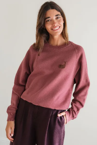 TWOTHIRDS TWOTHIRDS Damen vegan Sweatshirt Leskov Burnt Berry