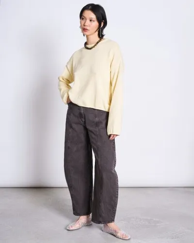 JAN N JUNE JAN N JUNE Crewneck Pullover aus Baumwolle HOY