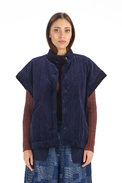 KOMODO KOMODO Damen vegan Weste Cord Daze In Marineblau