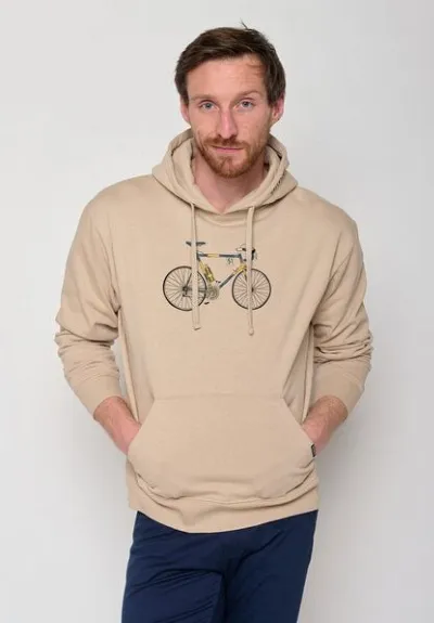 GreenBomb GREENBOMB Bike Knut Joy - Bequemer Hoodie aus Bio-Baumwolle / hochwertiger Print / GOTS / Fair & Vegan