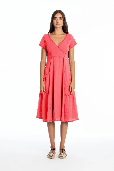 RAVENS VIEW IBIZA RAVENS VIEW IBIZA Damen vegan Kleid Paola Flamingo Pink