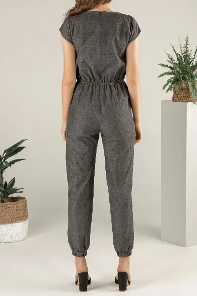 TAWAST TAWAST Damen vegan Overall Mindful Warrior Charcoal
