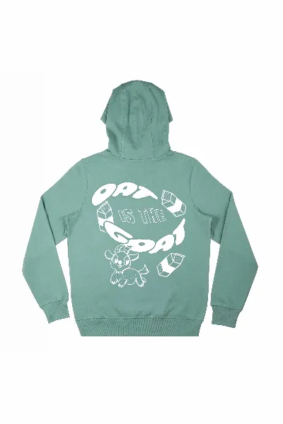 Plant Faced Clothing Plant Faced Clothing Damen vegan Hoodie Oat Is The Goat Grün