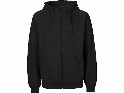 Neutral Neutral Bio-Unisex-Zip-Hoodie 'Tiger Cotton' mit gebürstetem Fleece, black,