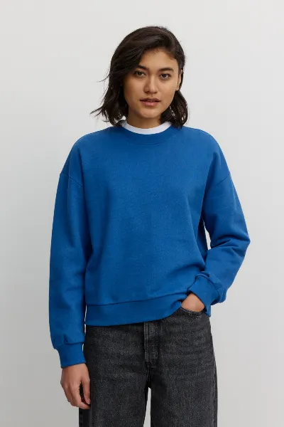 recolution Recolution Damen vegan Sweatshirt Nerine Lapislazuli Blau