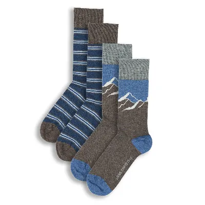 Living Crafts LIVING CRAFTS - Unisex Socken, 2er-Pack - Braun