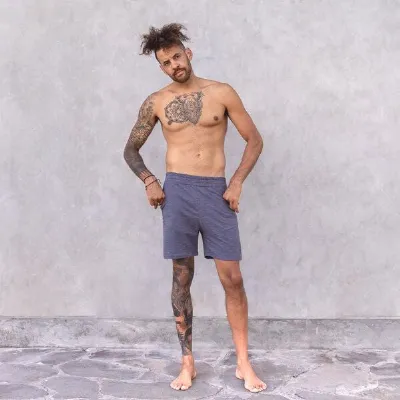 Jaya Jaya AXEL MELANGE - Männer - Shorts für Yoga und Freizeit aus Biobaumwolle