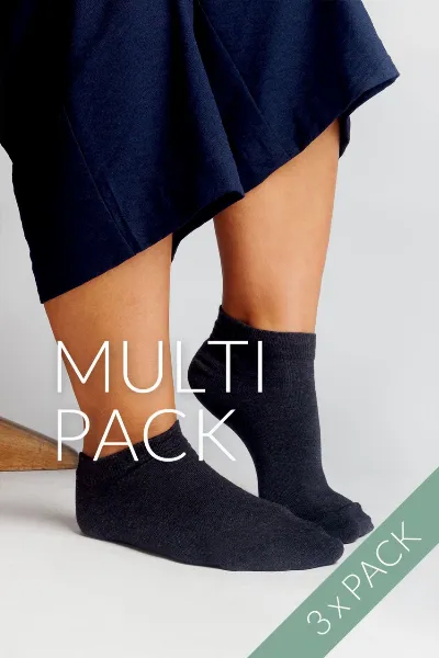 Albero Natur 3er Pack Damen Sneaker Socken