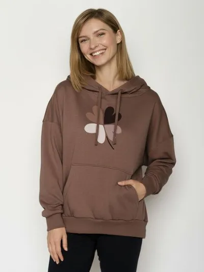 GreenBomb GREENBOMB Clover Mello - Lässiger Hoodie aus Bio-Baumwolle / hochwertiger Print / GOTS / Fair & Vegan