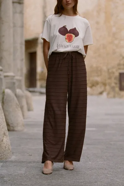 Nénés Nénés Damen vegan Hose Mathilde Brown