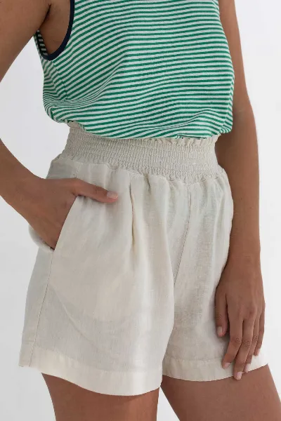 TWOTHIRDS TWOTHIRDS Damen vegan Shorts Walfisch Sand Stone
