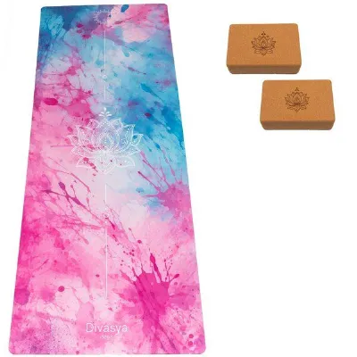 Divasya Divasya Yoga Starter-Set: Yogamatte mit Schutzhülle & 2 Blöcken