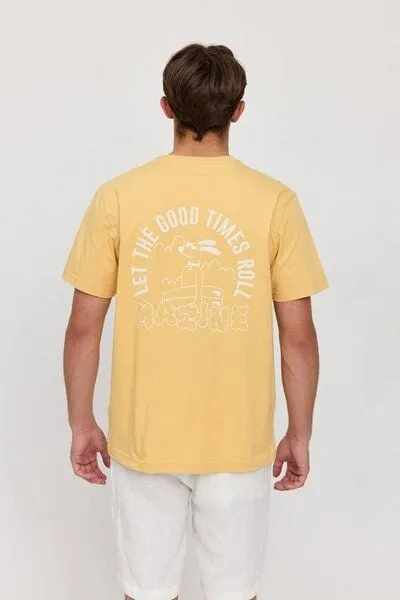 Mazine Mazine T-Shirt mit Rückenprint Surf Dog - aus Bio-Baumwolle